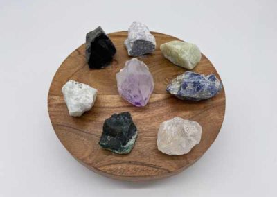 Variety of healing crystals