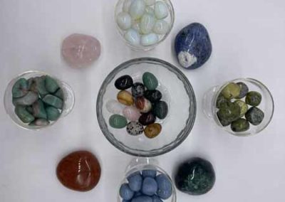 Assorted round healing crystals