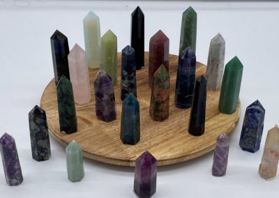 Variety of crystal towers